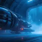 Ripley Walking Through Atmospheric Alien Hangar