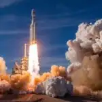 Rocket Engine Flames During Takeoff