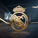Royal Gold Real Madrid Badge on Cinematic Black