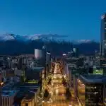 Santiago City Skyline Andes View