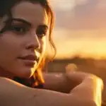 Selena Gomez Embracing Sunset
