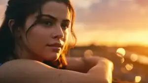 Selena Gomez Embracing Sunset