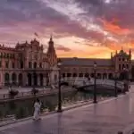 Seville Plaza de España Sunset