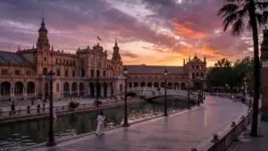 Seville Plaza de España Sunset