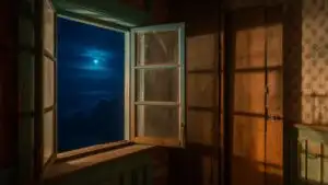 Shadowed Window in Old House