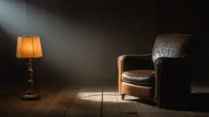 Soft Glow Inside Dark Room