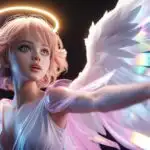 Soft Glow Pastel Angel Girl