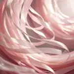 Soft Ribbons Floating in Gentle Pink Breeze