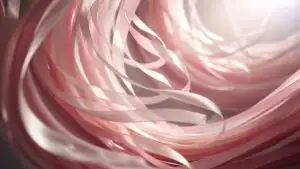 Soft Ribbons Floating in Gentle Pink Breeze