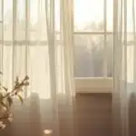 Spring Breeze Moving Curtains Near Open Window