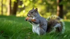Squirrel Eating A Nut
