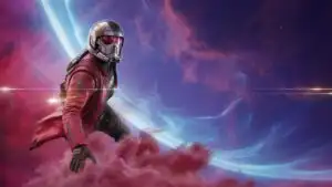 Star-Lord Floating in Cosmic Nebula Dust