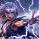 Storm Sorceress Girl Controlling Lightning