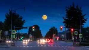 Street Crossing at Midnight