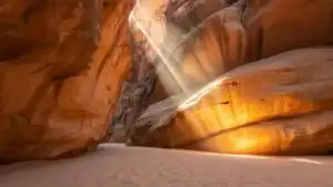 Sunlit Canyon Walls