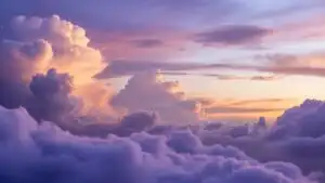 Sunset Sky With Soft Purple Clouds