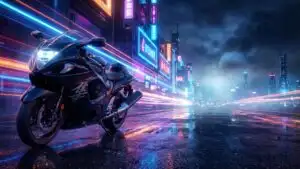 Suzuki Hayabusa Black Speed Shot