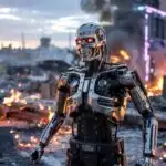 T-800 Rising From Post-Apocalyptic Flames