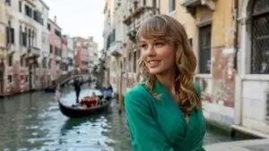 Taylor Swift Smiling in Venice