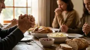 Thanksgiving Family Hands Prayer Meal