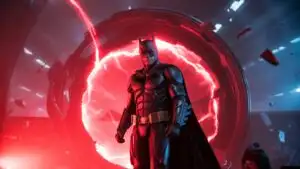 The Flashpoint Batman in Red Dimensional Rift