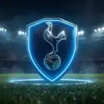 Tottenham Hotspur Cockerel on Blue Neon