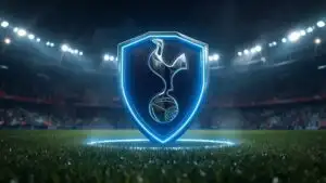 Tottenham Hotspur Cockerel on Blue Neon