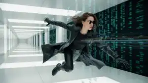 Trinity Jumping Through Matrix White Hall