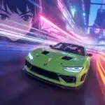 Urban Speed Anime Girl Driver at Midnight