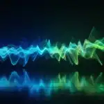 Vibrant Blue Green Energy Field Flow
