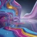 Vibrant Fluid Paint Waves Mixing Seamlessly