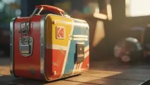 Vintage Lunchbox With Colorful Retro Design