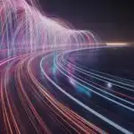 Vivid Light Trails Bending Into S-Curves