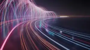 Vivid Light Trails Bending Into S-Curves