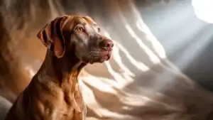 Vizsla Dog Elegant and Focused