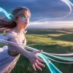 Wind Goddess Gliding Over Summer Fields