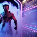Wolverine Emerging Through Smoke and Neon Reflections