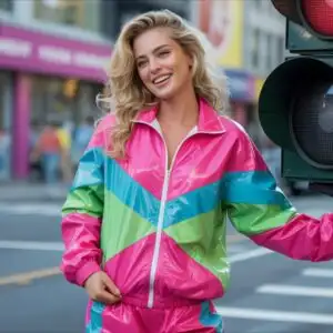 80s Sportswear Aesthetic Bright Windbreaker Texture