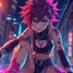 Anime Girl Neon City