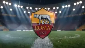 AS Roma Wolf Head Golden Emblem