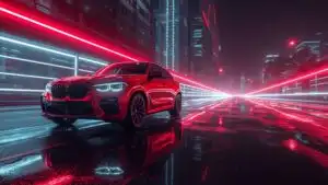 BMW X6 Red Luxury SUV Street