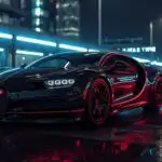Bugatti Chiron Black Night City