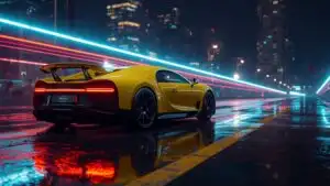 Bugatti Chiron Pur Sport Yellow Night