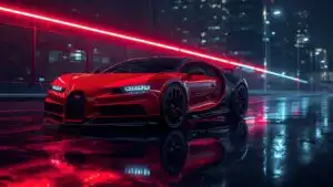 Bugatti Chiron Red City Glow