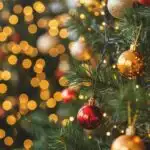 Christmas Tree Lights Bokeh Warm Glow