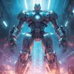 Chrome Guardian Awakening in Tech Lab
