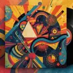 Classic Vinyl Album Cover Art Abstract Geometric