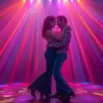 Couple Dancing in Disco Lights