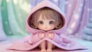 Cute Anime Girl With Oversized Hoodie