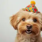 Cute Dog Wearing a Small Hat